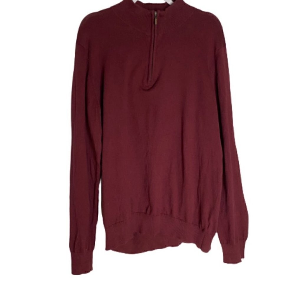 Vintage L.L.Bean Cranberry Quarter Zip Sweater